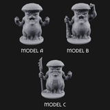 Fists Up Grumpy Myconid Brawlers Miniature for Dungeons and Dragons, Pathfinder or other TTRPGs