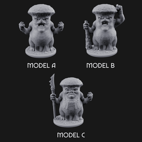 Fists Up Grumpy Myconid Brawlers Miniature for Dungeons and Dragons, Pathfinder or other TTRPGs