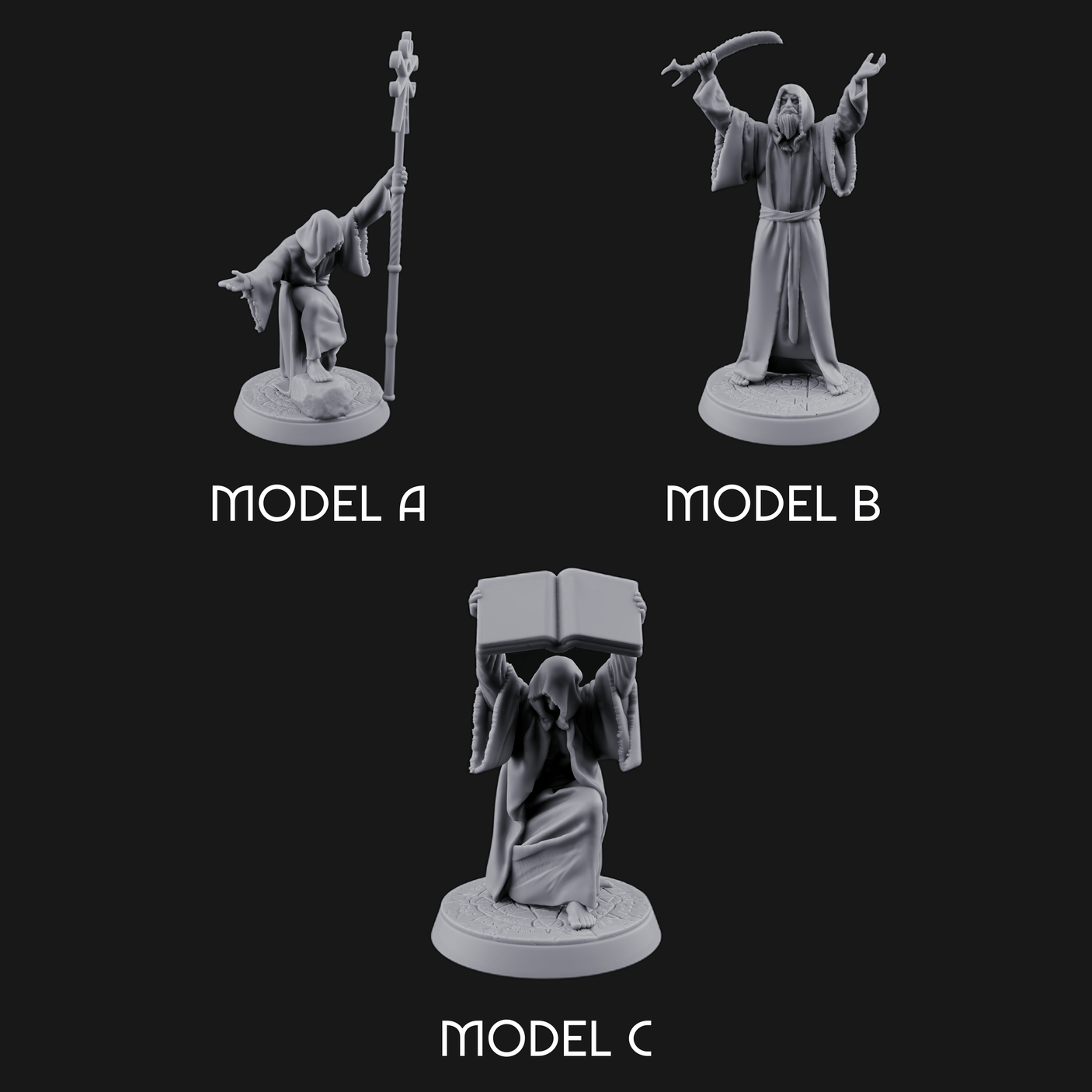 Nyarlathotep Devoted Human Cultists Miniature for Dungeons and Dragons, Pathfinder or other TTRPGs