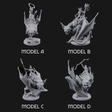 Upside Down Worshipping Elf Skyriders Miniature for Dungeons and Dragons, Pathfinder or other TTRPGs