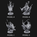 Upside Down Worshipping Elf Skyriders Miniature for Dungeons and Dragons, Pathfinder or other TTRPGs