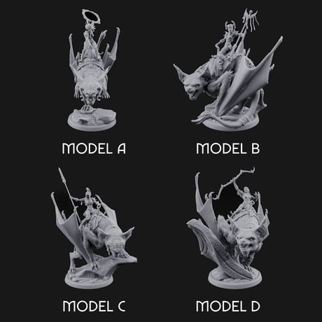Upside Down Worshipping Elf Skyriders Miniature for Dungeons and Dragons, Pathfinder or other TTRPGs