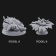 Curled Up Slumbering Faerie Dragon Wyrmling Miniature for Dungeons and Dragons, Pathfinder or other TTRPGs