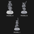 Stern Horned Samurai Miniature for Dungeons and Dragons, Pathfinder or other TTRPGs