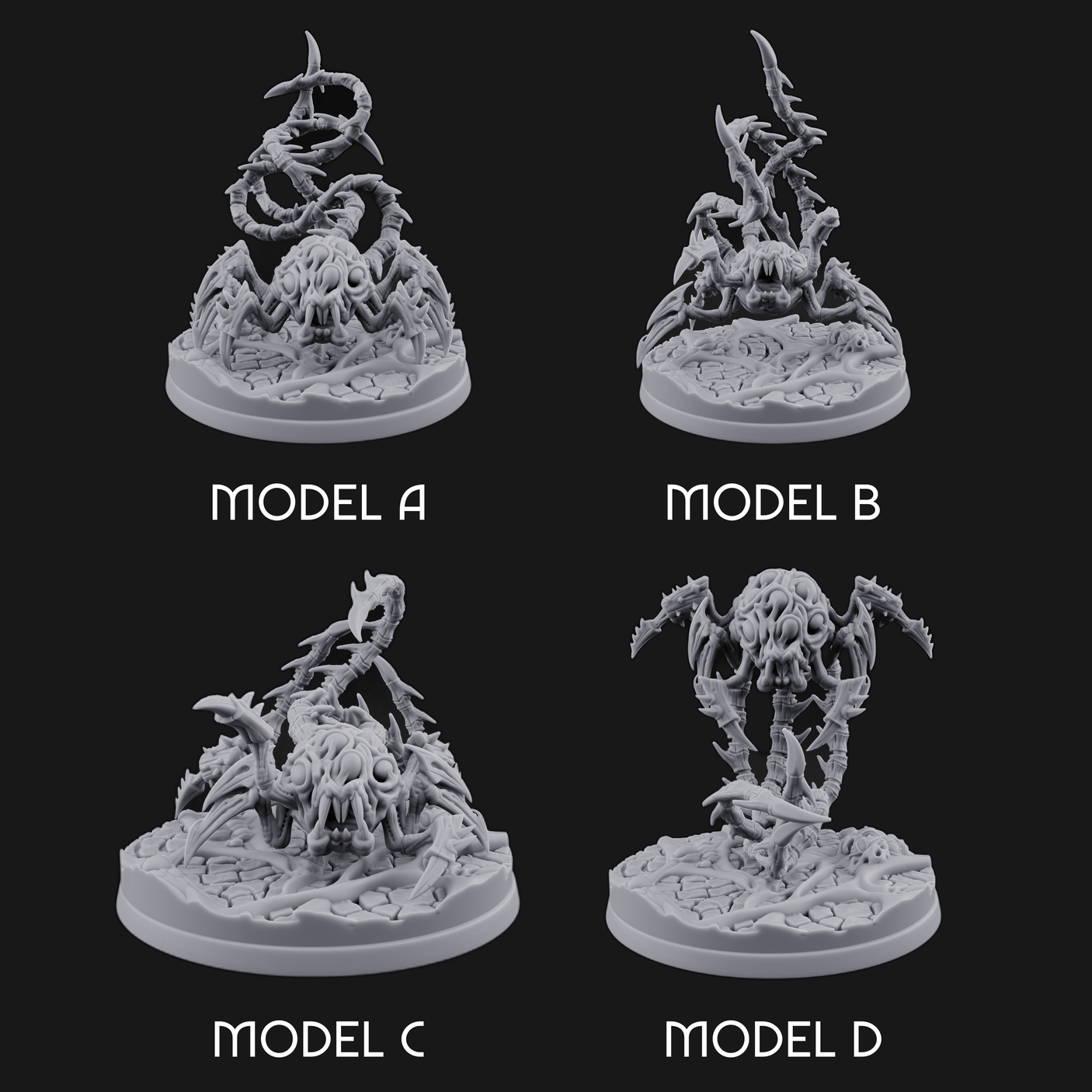 Tentacles Coiling Skyward Kruthiks Miniature for Dungeons and Dragons, Pathfinder or other TTRPGs
