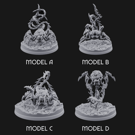 Tentacles Coiling Skyward Kruthiks Miniature for Dungeons and Dragons, Pathfinder or other TTRPGs