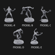 Claws Splayed Roaring Corpse Fleet Brutes Miniature for Dungeons and Dragons, Pathfinder or other TTRPGs