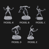 Claws Splayed Roaring Corpse Fleet Brutes Miniature for Dungeons and Dragons, Pathfinder or other TTRPGs