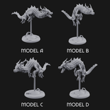 Perched And Calm Spirit Dragons Miniature for Dungeons and Dragons, Pathfinder or other TTRPGs