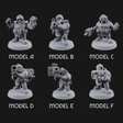Both Barrels Blazing Space Dwarf Soldiers Miniature for Dungeons and Dragons, Pathfinder or other TTRPGs