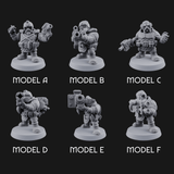 Both Barrels Blazing Space Dwarf Soldiers Miniature for Dungeons and Dragons, Pathfinder or other TTRPGs