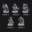 Bow Drawn Steady Halfling Archers Miniature for Dungeons and Dragons, Pathfinder or other TTRPGs