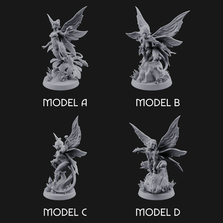 Wings Unfurling Gracefully Sprite Enchantresses Miniature for Dungeons and Dragons, Pathfinder or other TTRPGs