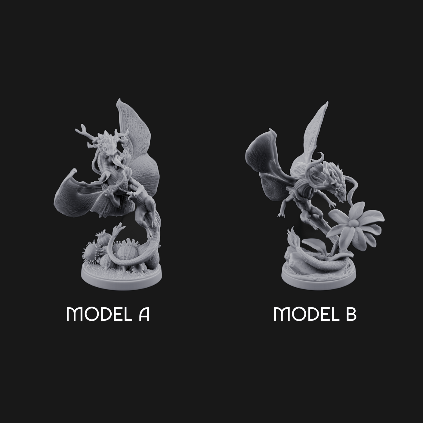 Stretching  Faerie Dragons Miniature for Dungeons and Dragons, Pathfinder or other TTRPGs
