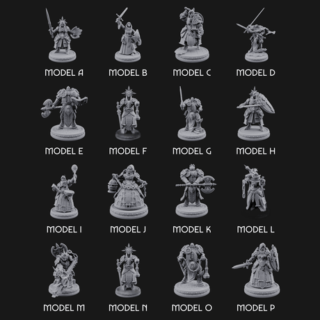 The Unseeing Holy Paladin Order Miniature for Dungeons and Dragons, Pathfinder or other TTRPGs