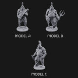 Hammer Gripping Human Gladiators Miniature for Dungeons and Dragons, Pathfinder or other TTRPGs