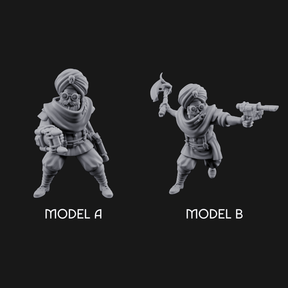 Weird War Desert Sikh Raiders Miniature for Dungeons and Dragons, Pathfinder or other TTRPGs