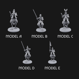 Regally Mounted Halfling Chicken Riders Miniature for Dungeons and Dragons, Pathfinder or other TTRPGs