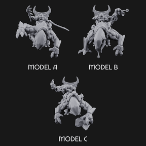 Storming Forward Dwarf Siege Troops Miniature for Dungeons and Dragons, Pathfinder or other TTRPGs