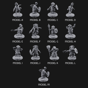 The Skull Shell Tribe Miniature for Dungeons and Dragons, Pathfinder or other TTRPGs