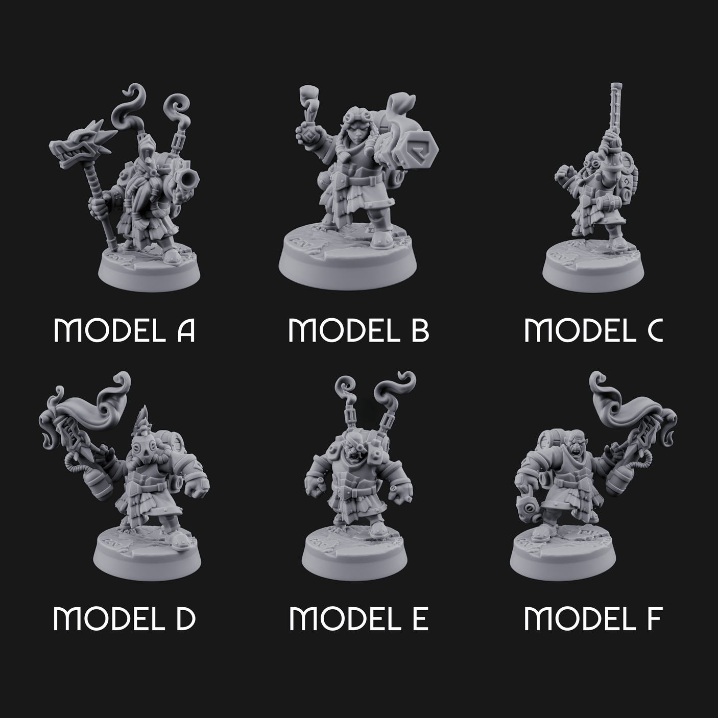 Clicking and Whirring Dwarf Artificers Miniature for Dungeons and Dragons, Pathfinder or other TTRPGs