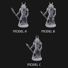 Standing Guard Beastfolk Warriors Miniature for Dungeons and Dragons, Pathfinder or other TTRPGs