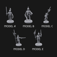Plume Standing Proud Human Guards Miniature for Dungeons and Dragons, Pathfinder or other TTRPGs