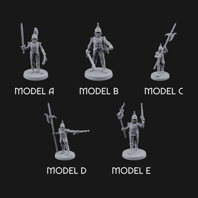 Plume Standing Proud Human Guards Miniature for Dungeons and Dragons, Pathfinder or other TTRPGs