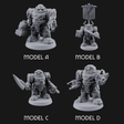 Fully Armoured Space Dwarf Troopers Miniature for Dungeons and Dragons, Pathfinder or other TTRPGs