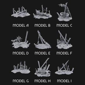 Sunken Seabed Debris Miniature for Dungeons and Dragons, Pathfinder or other TTRPGs