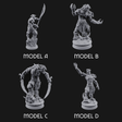 Perched And Brandishing Rakshasa Prowlers Miniature for Dungeons and Dragons, Pathfinder or other TTRPGs