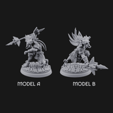 Aztec Inspired Spear Held High Hobgoblin Warrior Miniature for Dungeons and Dragons, Pathfinder or other TTRPGs