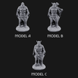 Belt Gripping Human Barbarians Miniature for Dungeons and Dragons, Pathfinder or other TTRPGs