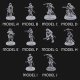 Shouldering The Load Human Crossbowwomen Miniature for Dungeons and Dragons, Pathfinder or other TTRPGs