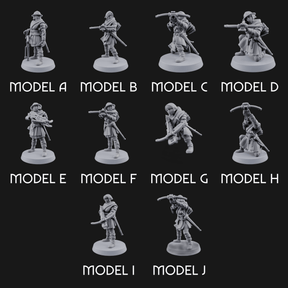 Shouldering The Load Human Crossbowwomen Miniature for Dungeons and Dragons, Pathfinder or other TTRPGs