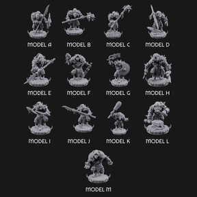 The Bloodhowl Gnolls Miniature for Dungeons and Dragons, Pathfinder or other TTRPGs