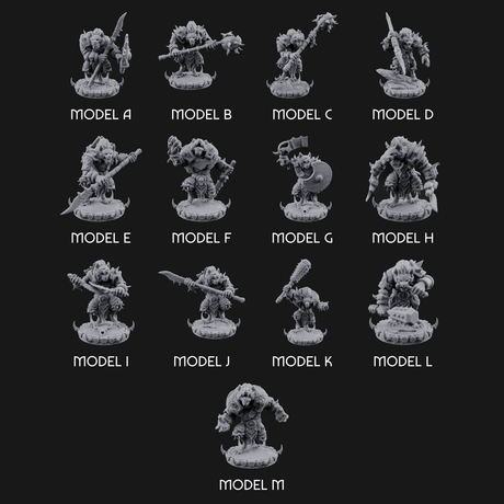 The Bloodhowl Gnolls Miniature for Dungeons and Dragons, Pathfinder or other TTRPGs
