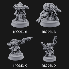 Ornately Overloaded Dwarf Arbalists Miniature for Dungeons and Dragons, Pathfinder or other TTRPGs