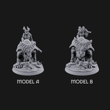 Mounted And Crowned Demon Warlord Miniature for Dungeons and Dragons, Pathfinder or other TTRPGs