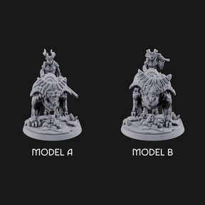 Mounted And Crowned Demon Warlord Miniature for Dungeons and Dragons, Pathfinder or other TTRPGs