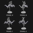 Saddle Riding Hadozee Dragon Riders Miniature for Dungeons and Dragons, Pathfinder or other TTRPGs