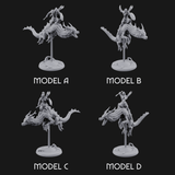 Saddle Riding Hadozee Dragon Riders Miniature for Dungeons and Dragons, Pathfinder or other TTRPGs