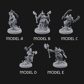 Axe Held High Ornate Human Warlords Miniature for Dungeons and Dragons, Pathfinder or other TTRPGs