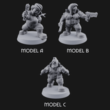 Trigger Happy Space Dwarf Thugs Miniature for Dungeons and Dragons, Pathfinder or other TTRPGs