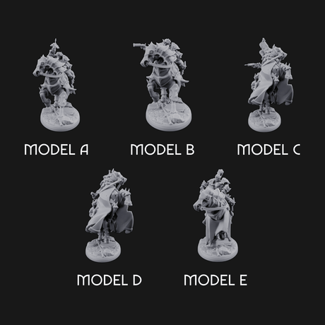 Ornate Saddle Towering Knight Rider Miniature for Dungeons and Dragons, Pathfinder or other TTRPGs