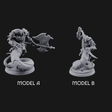 Swooping and Coiled Naga Warriors Miniature for Dungeons and Dragons, Pathfinder or other TTRPGs