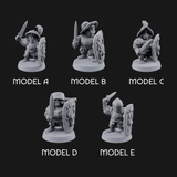 Defending Halfling Warriors Miniature for Dungeons and Dragons, Pathfinder or other TTRPGs