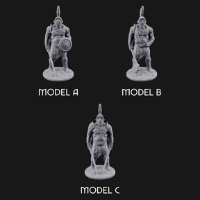 Sword Dragging Human Gladiators Miniature for Dungeons and Dragons, Pathfinder or other TTRPGs
