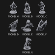 Arms Splayed Howling Deep One Brutes Miniature for Dungeons and Dragons, Pathfinder or other TTRPGs