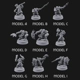 Smouldering Fire Dwarf Fighters Miniature for Dungeons and Dragons, Pathfinder or other TTRPGs